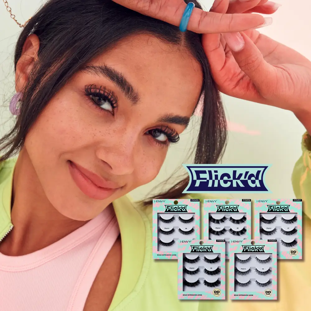 I-ENVY Flick’d LD & DD Curl Strip Lashes – 3 Pairs Fluffy Wispy Multi Pack - Image 41