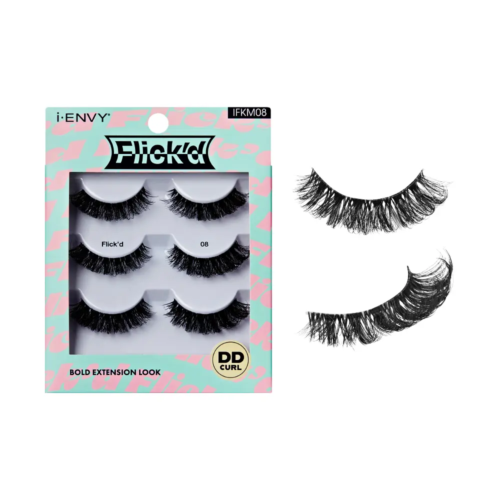 I-ENVY Flick’d LD & DD Curl Strip Lashes – 3 Pairs Fluffy Wispy Multi Pack - Image 42