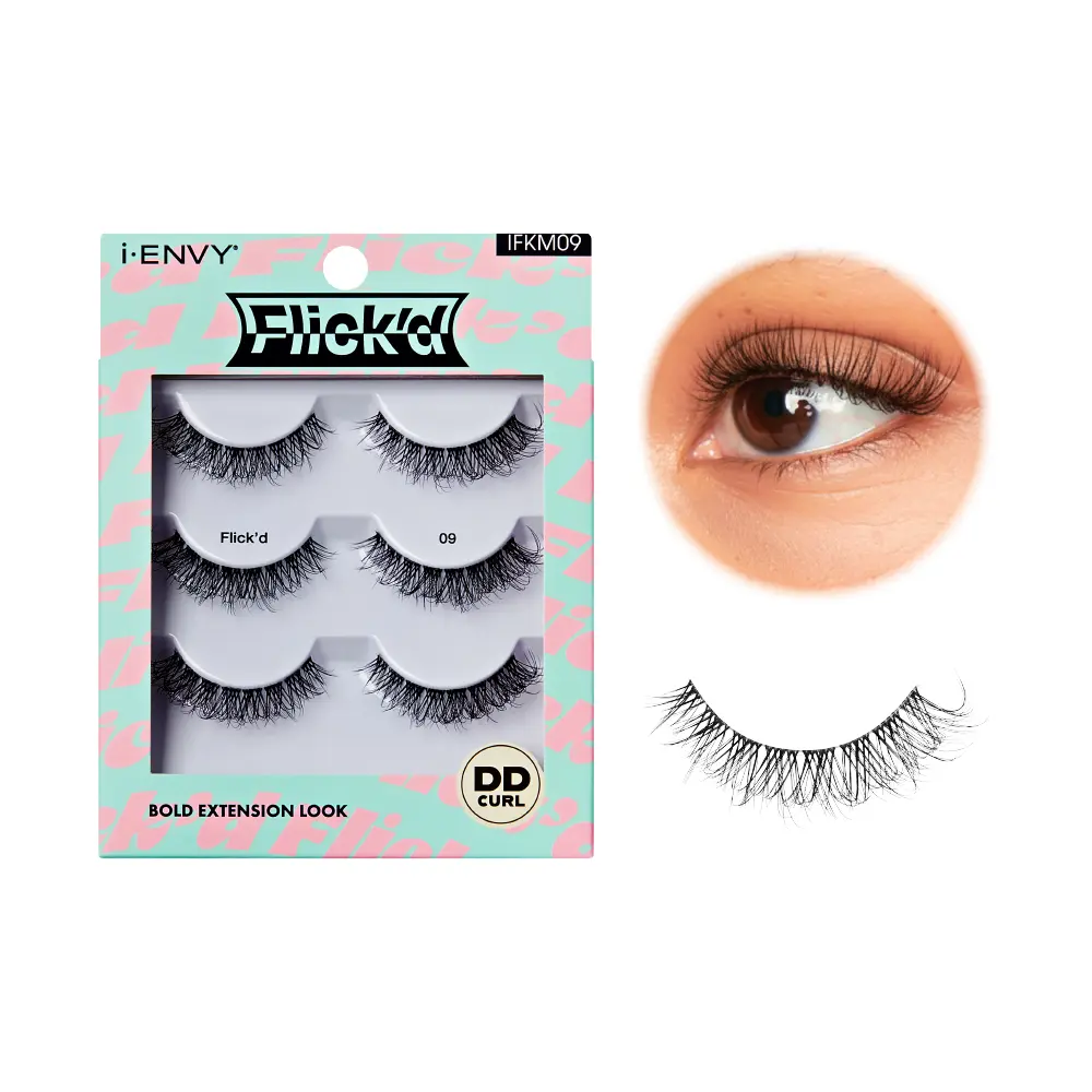 I-ENVY Flick’d LD & DD Curl Strip Lashes – 3 Pairs Fluffy Wispy Multi Pack - Image 43