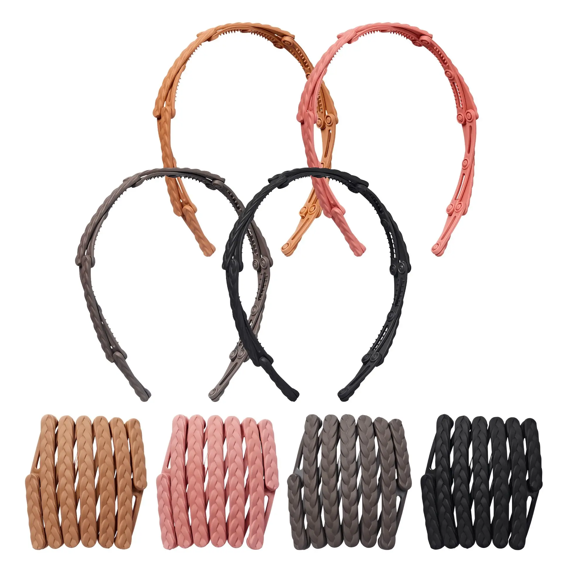 éclat Foldable Headband Set - Lightweight, Adjustable Hair Bands for Daily Styling - Image 17