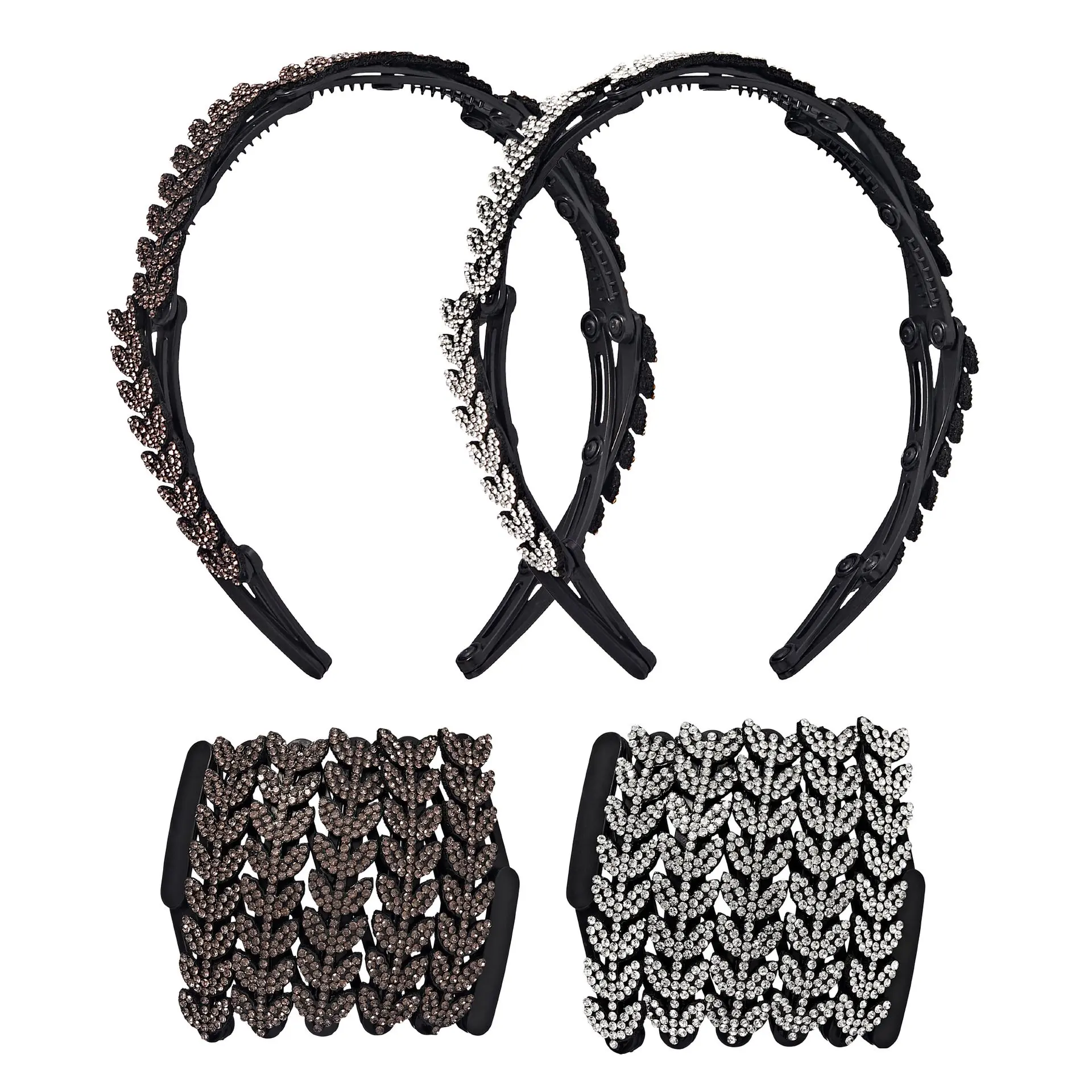 éclat Foldable Headband Set - Lightweight, Adjustable Hair Bands for Daily Styling - Image 35
