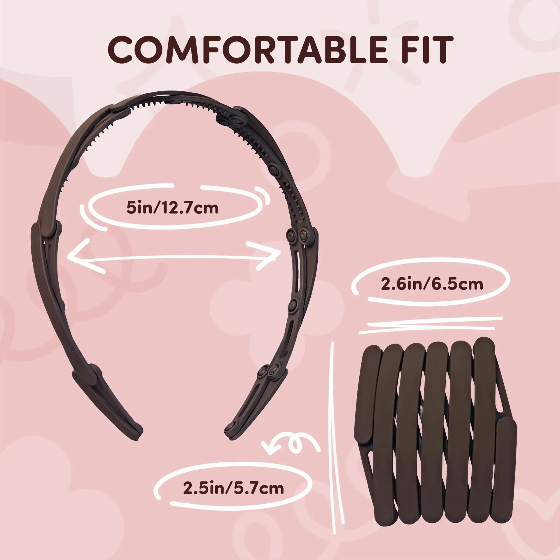 éclat Foldable Headband Set - Lightweight, Adjustable Hair Bands for Daily Styling - Image 40