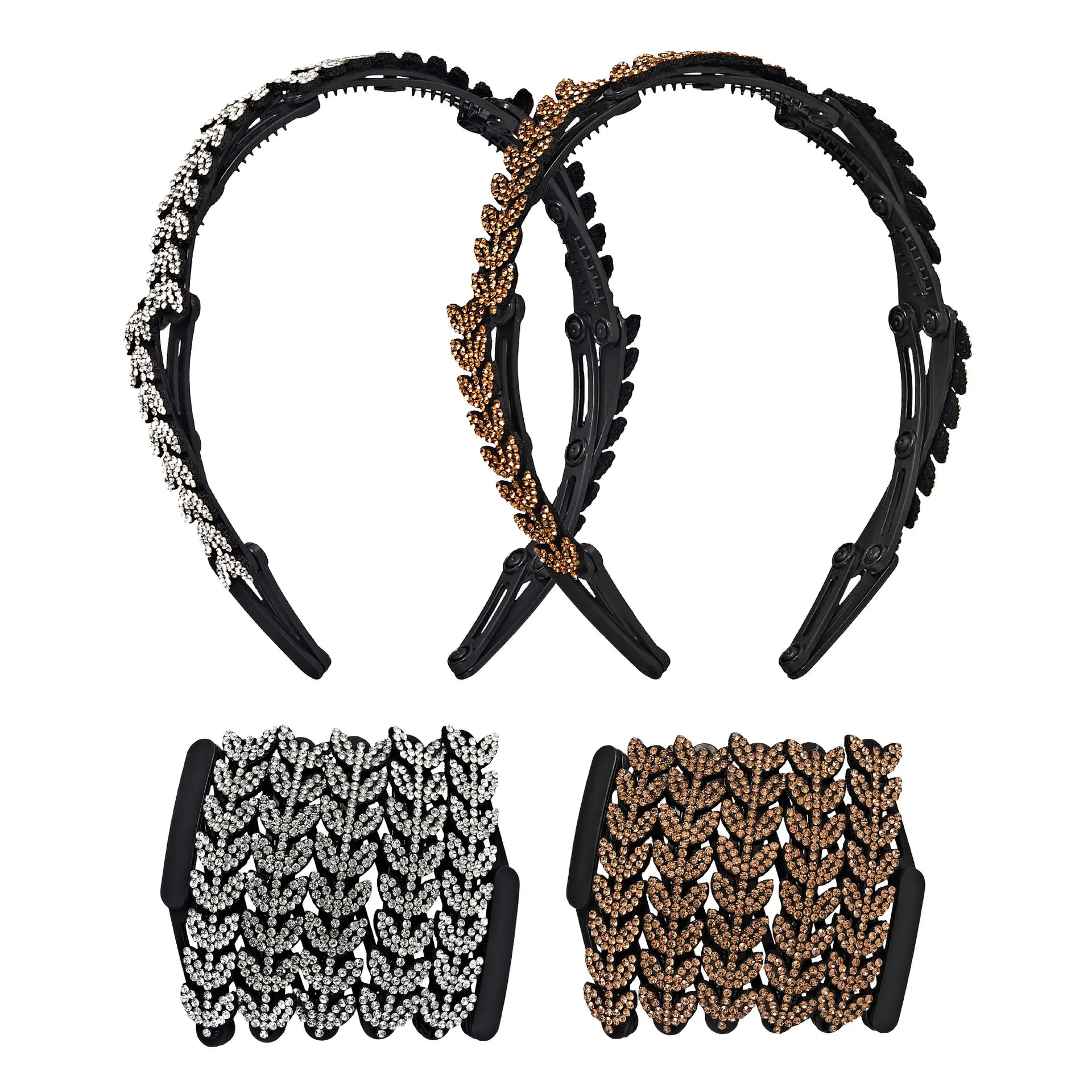 éclat Foldable Headband Set - Lightweight, Adjustable Hair Bands for Daily Styling - Image 44