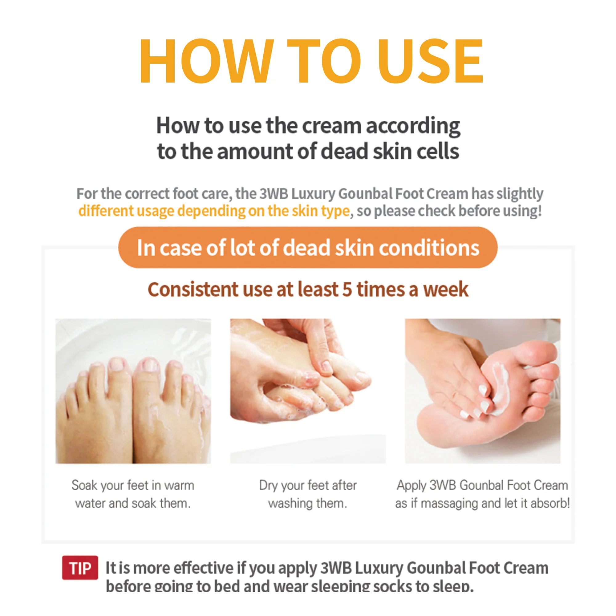 3WB Luxury Foot Cream – Intensive Urea & Propolis Repair for Cracked Heels, Dry Calluses, and Peeling Skin - Image 5