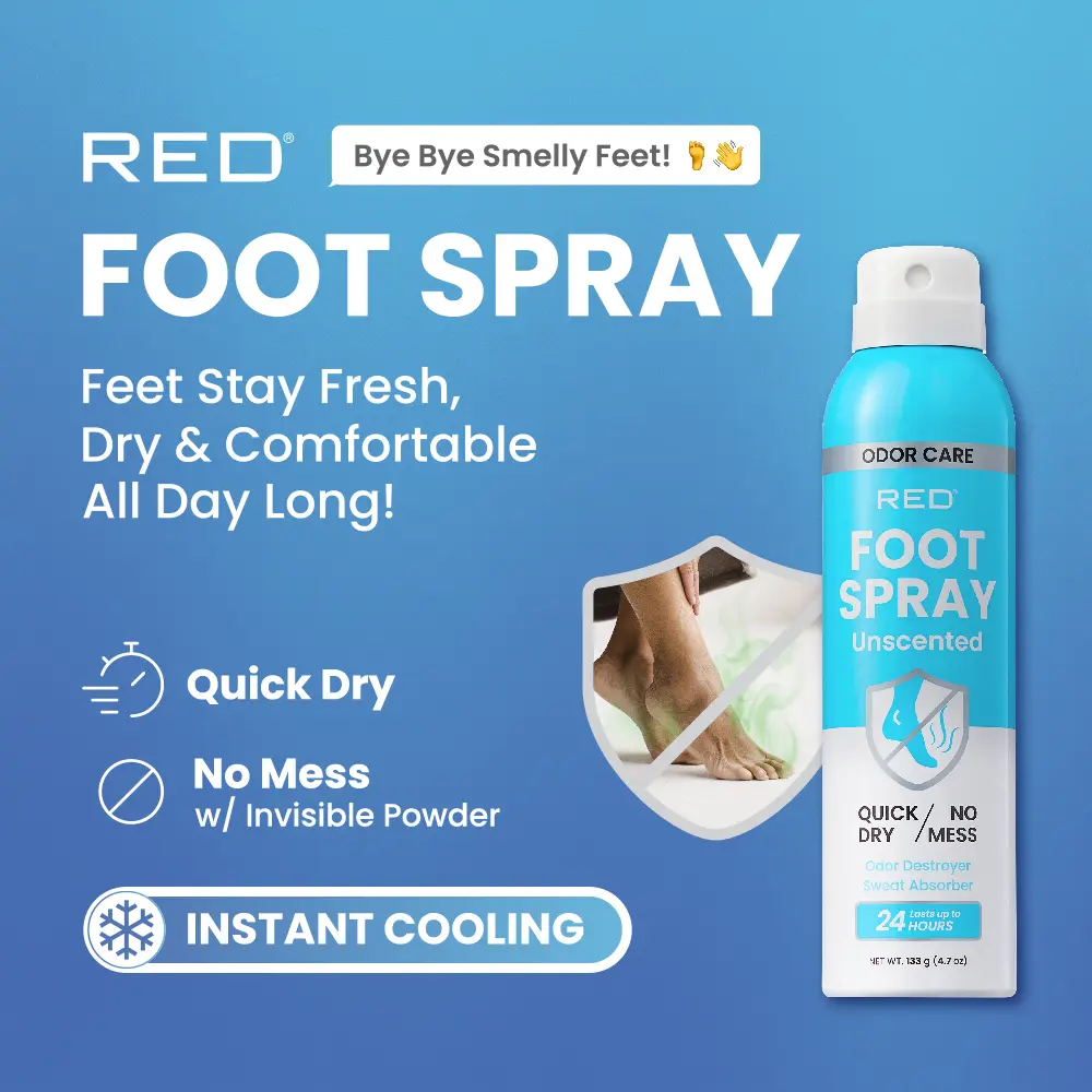 RED by KISS Foot Deodorant Spray – Odor & Sweat Control Foot Spray - Image 11