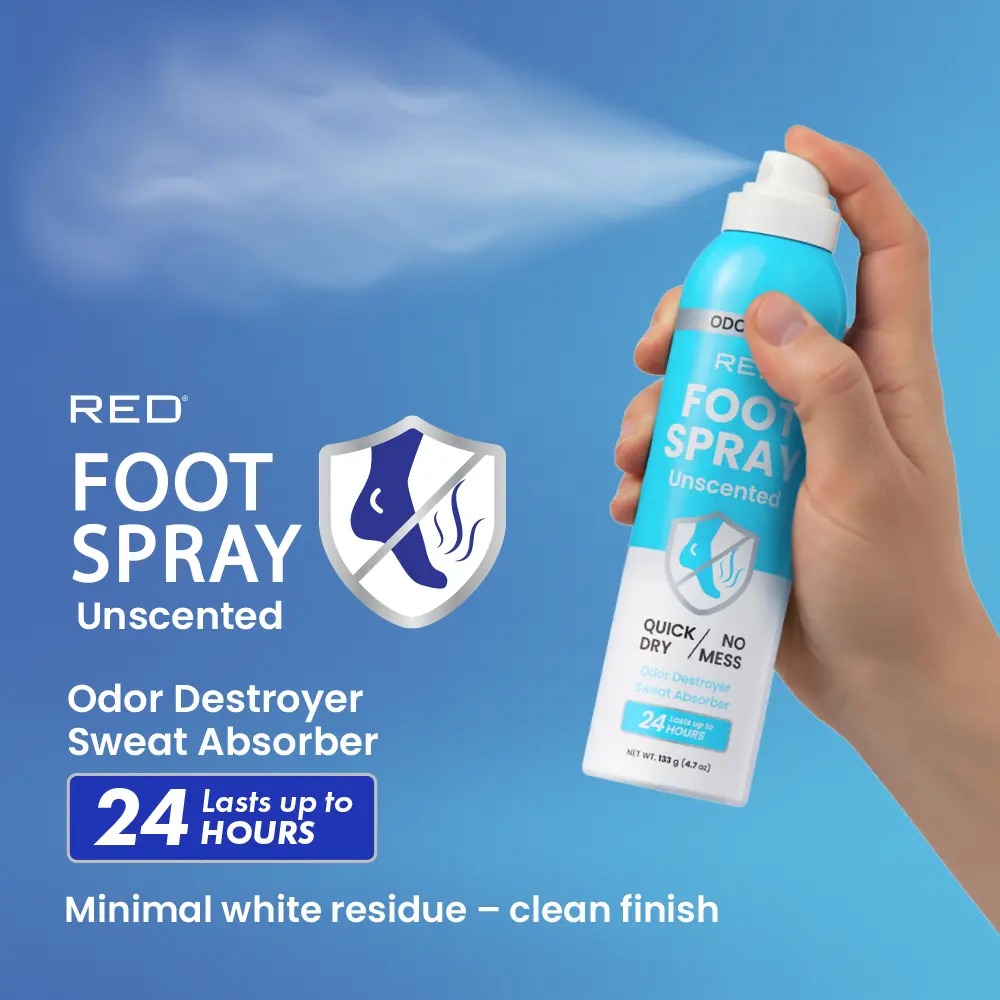RED by KISS Foot Deodorant Spray – Odor & Sweat Control Foot Spray - Image 13
