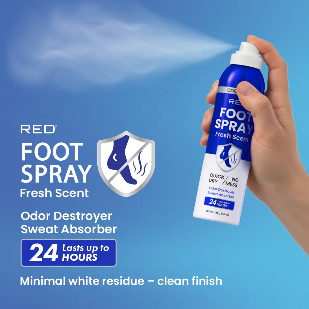 RED by KISS Foot Deodorant Spray – Odor & Sweat Control Foot Spray - Image 4