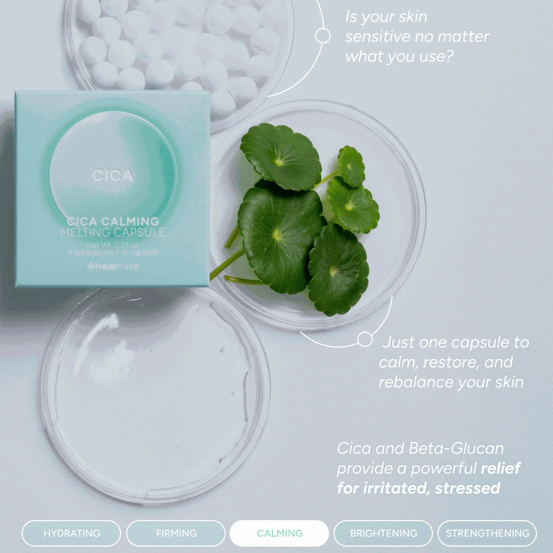 HealMize Freeze-Dried Cica Calming Melting Capsule for Instant Soothing & Barrier Repair - Image 2