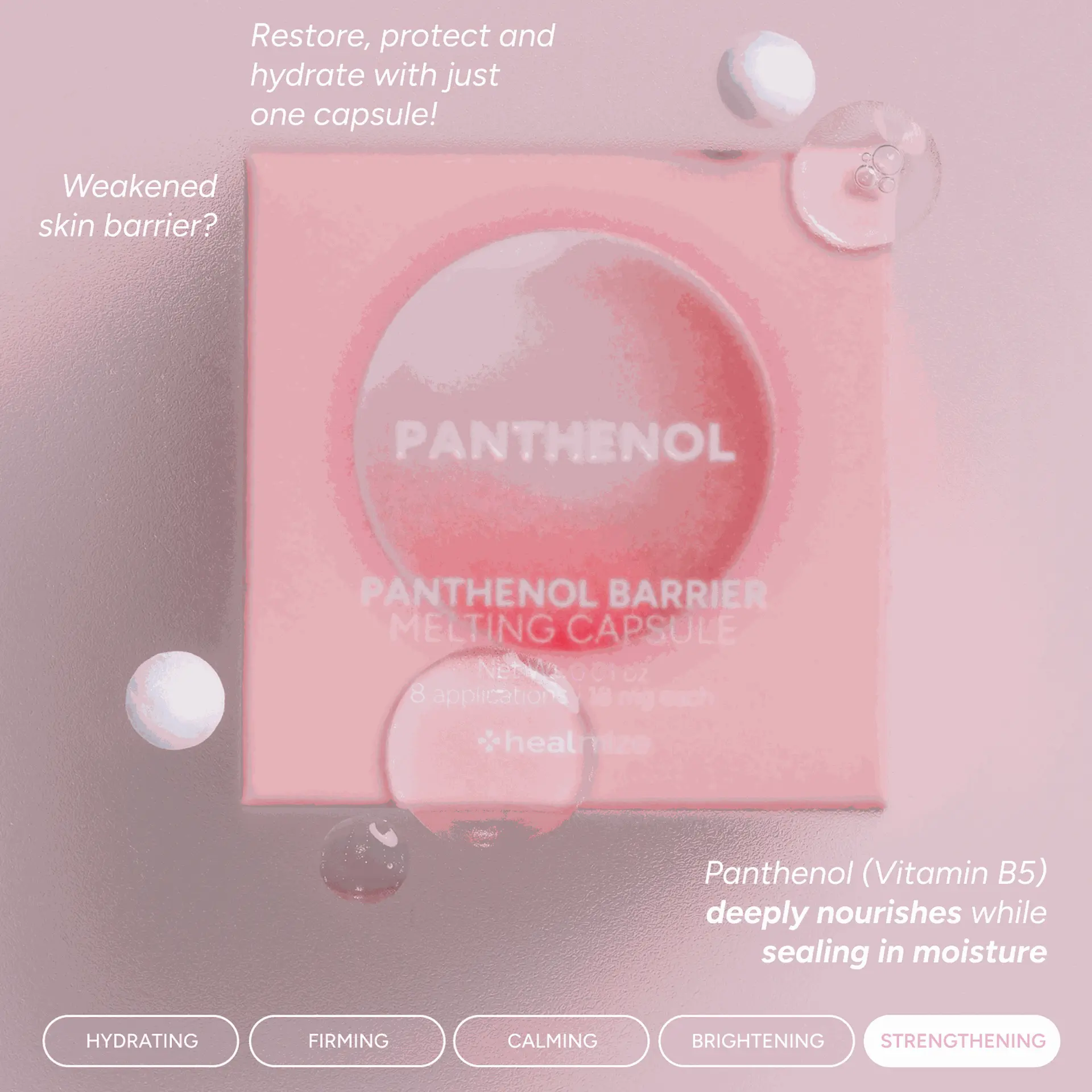 HealMize Freeze-Dried Panthenol Barrier Melting Capsule for Deep Hydration & Skin Barrier Repair - Image 8