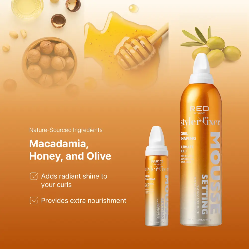 RED by KISS Frizz Control Setting Mousse For Braid And Curls - Image 11