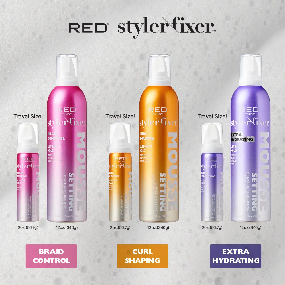 RED by KISS Frizz Control Setting Mousse For Braid And Curls - Image 13