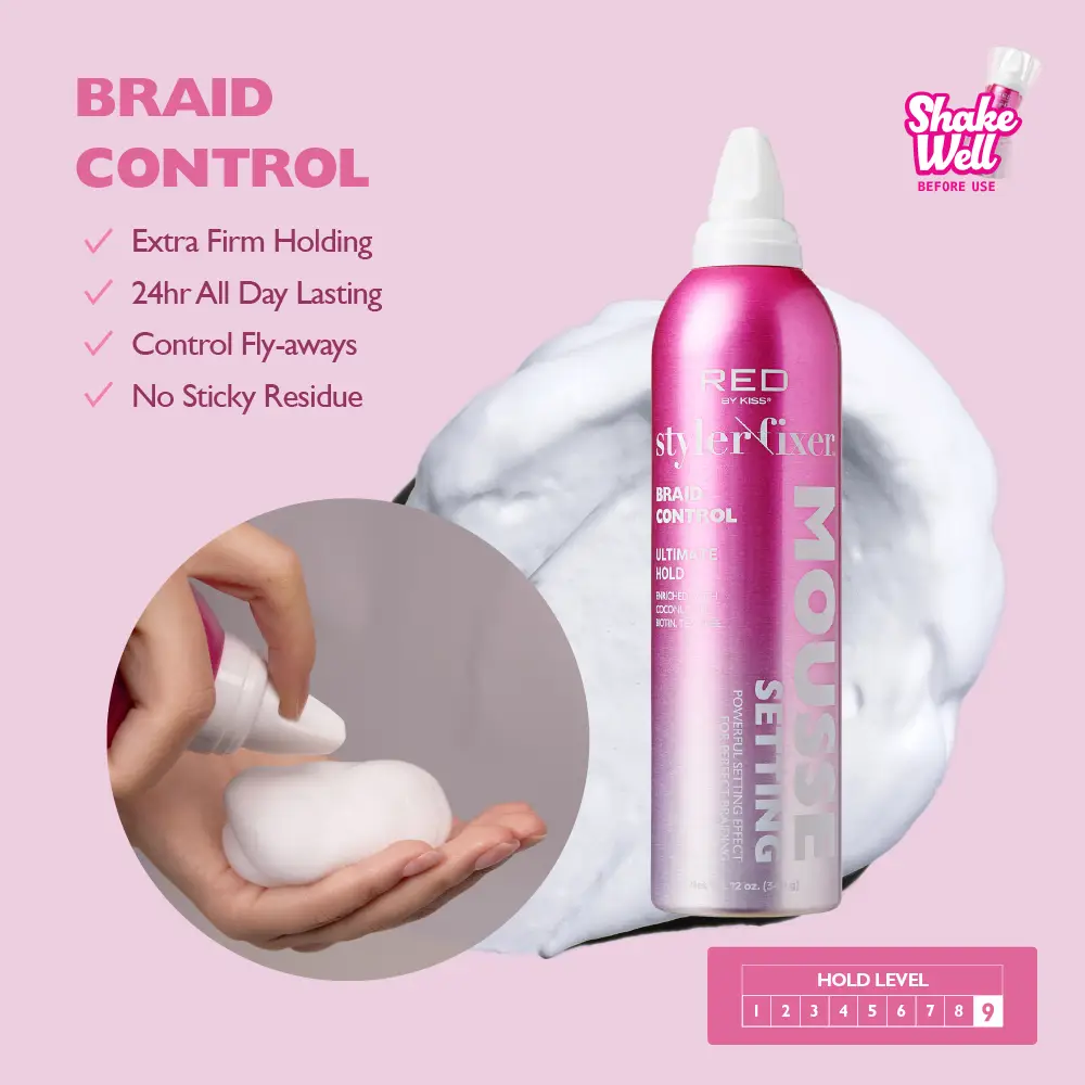 RED by KISS Frizz Control Setting Mousse For Braid And Curls - Image 24