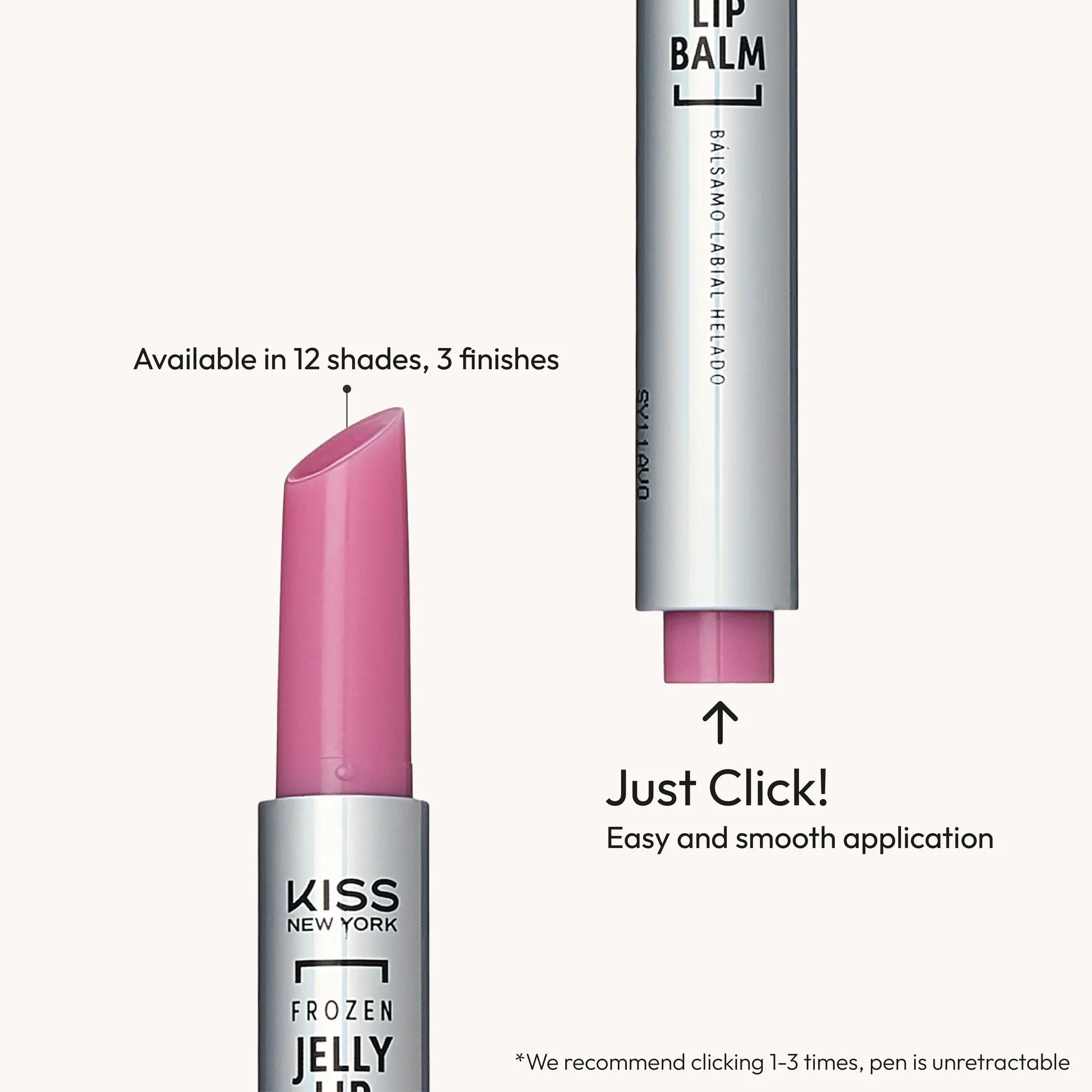 Kiss New York Frozen Jelly Lip Balm Pen - High Shine Lip Gloss for Sheer Tint - Image 103