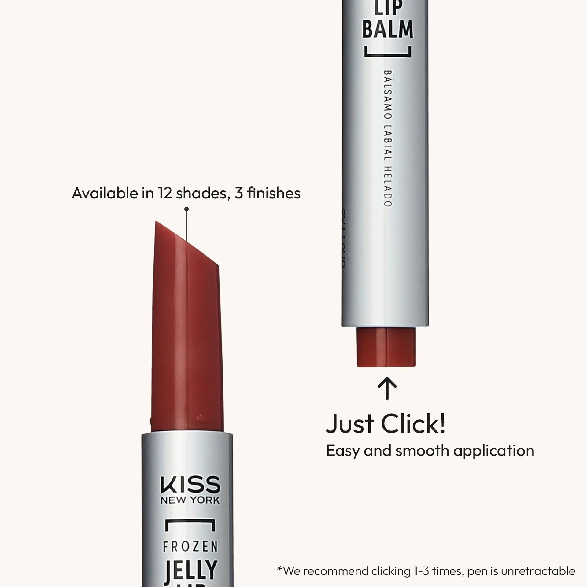 Kiss New York Frozen Jelly Lip Balm Pen - High Shine Lip Gloss for Sheer Tint - Image 39