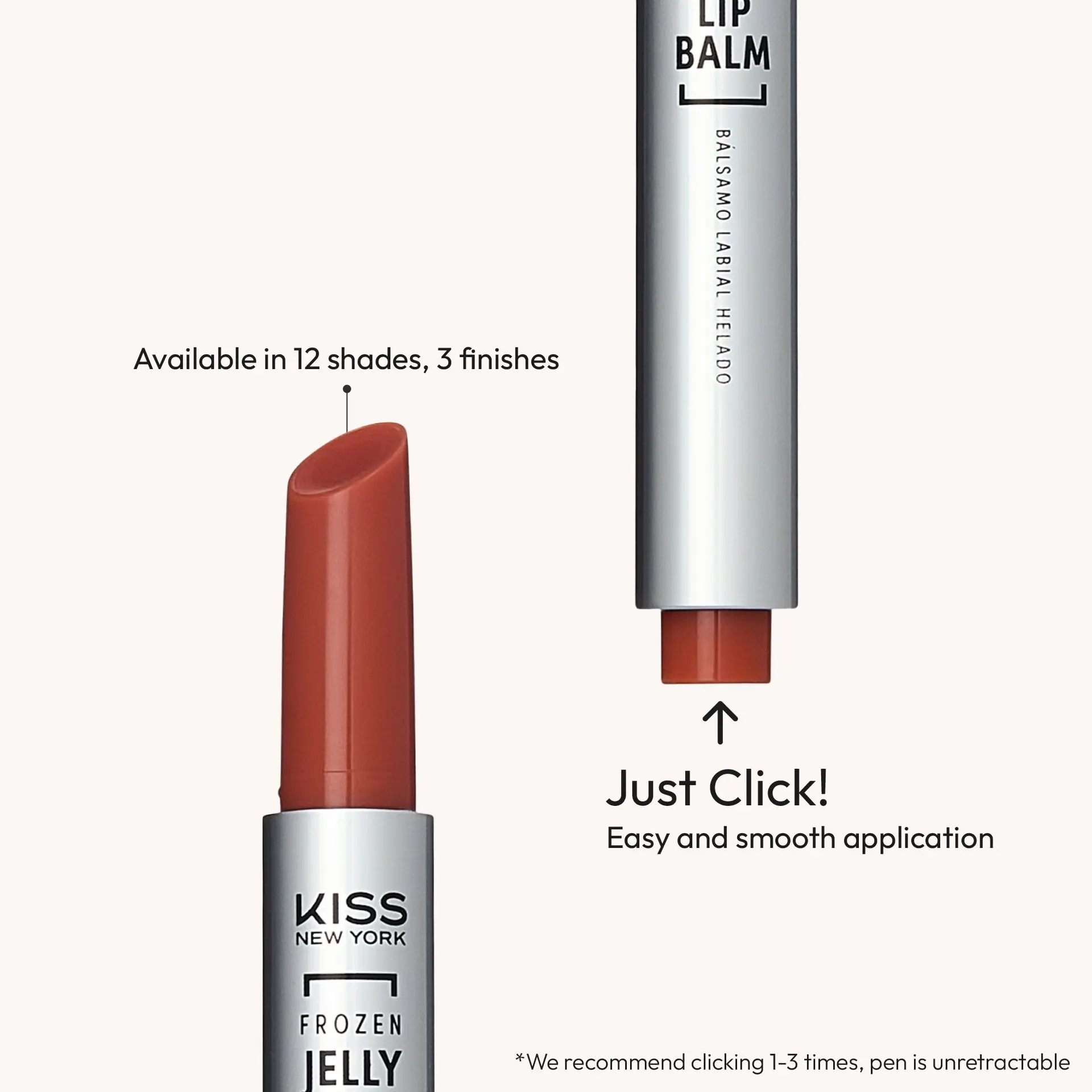 Kiss New York Frozen Jelly Lip Balm Pen - High Shine Lip Gloss for Sheer Tint - Image 40
