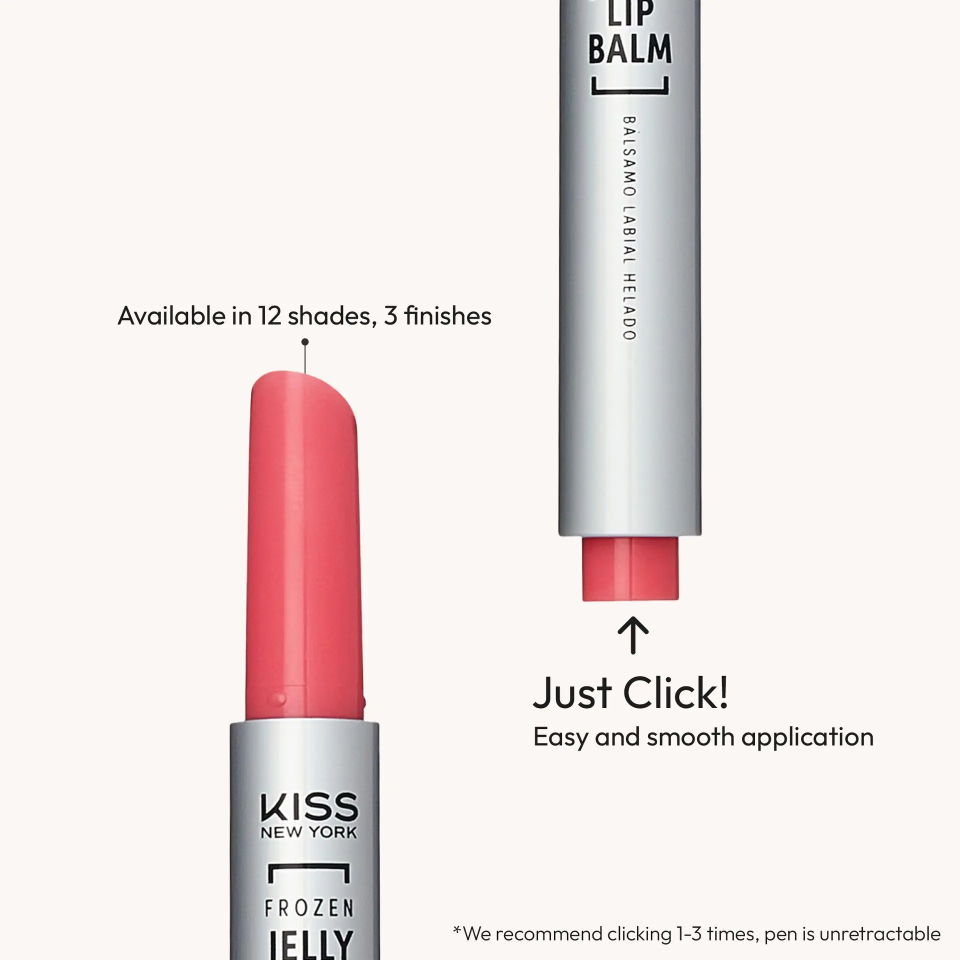 Kiss New York Frozen Jelly Lip Balm Pen - High Shine Lip Gloss for Sheer Tint - Image 42