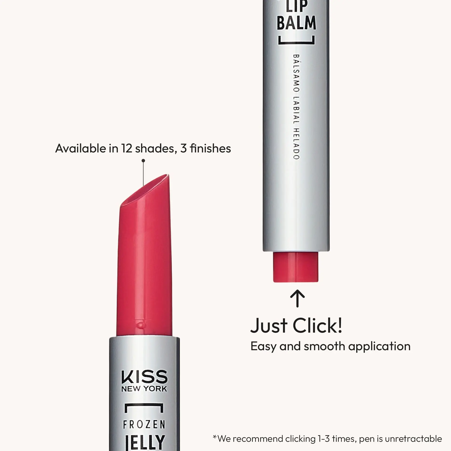 Kiss New York Frozen Jelly Lip Balm Pen - High Shine Lip Gloss for Sheer Tint - Image 43