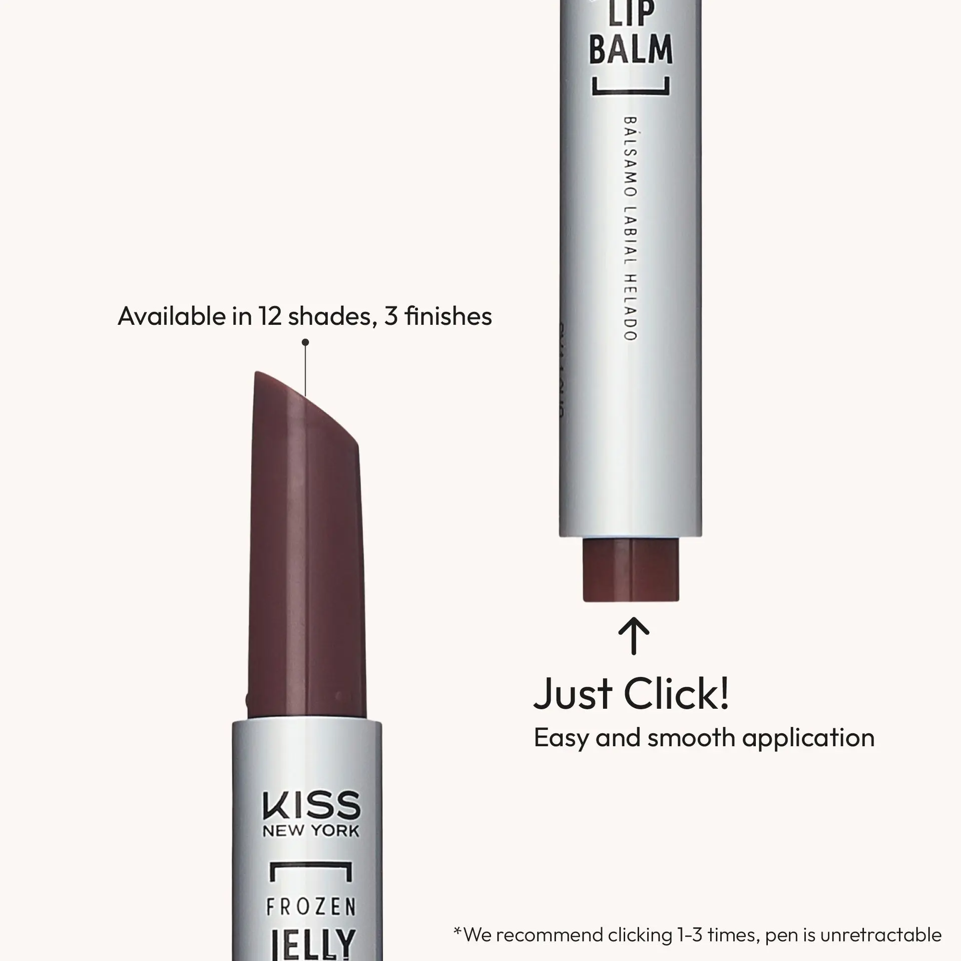 Kiss New York Frozen Jelly Lip Balm Pen - High Shine Lip Gloss for Sheer Tint - Image 44
