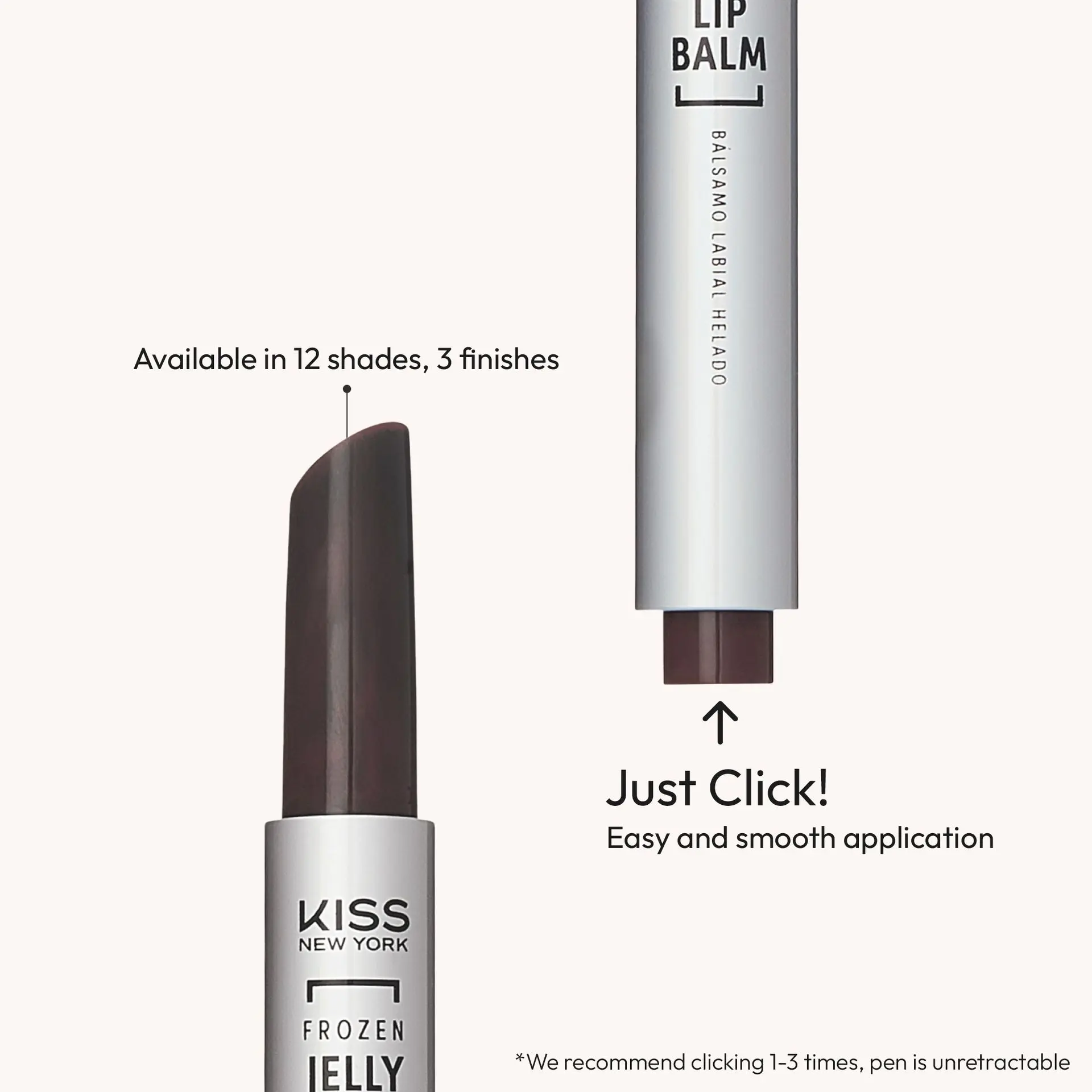Kiss New York Frozen Jelly Lip Balm Pen - High Shine Lip Gloss for Sheer Tint - Image 45