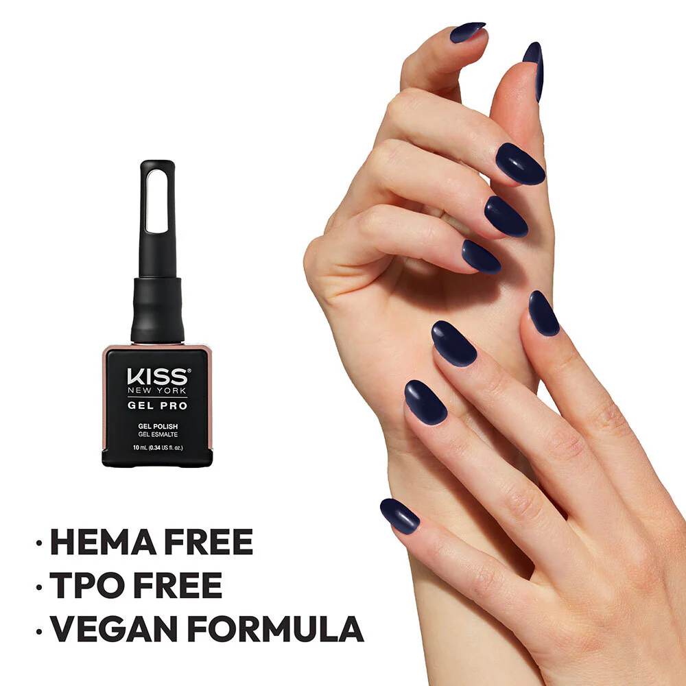 Kiss New York Gel Pro Nail Polish Core Colors - Paint It Black - Image 5