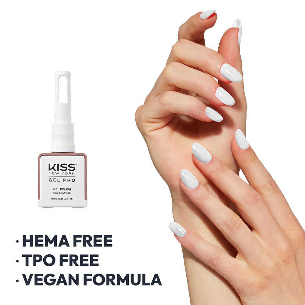 Kiss New York Gel Pro Nail Polish Core Colors - Paint It White - Image 5