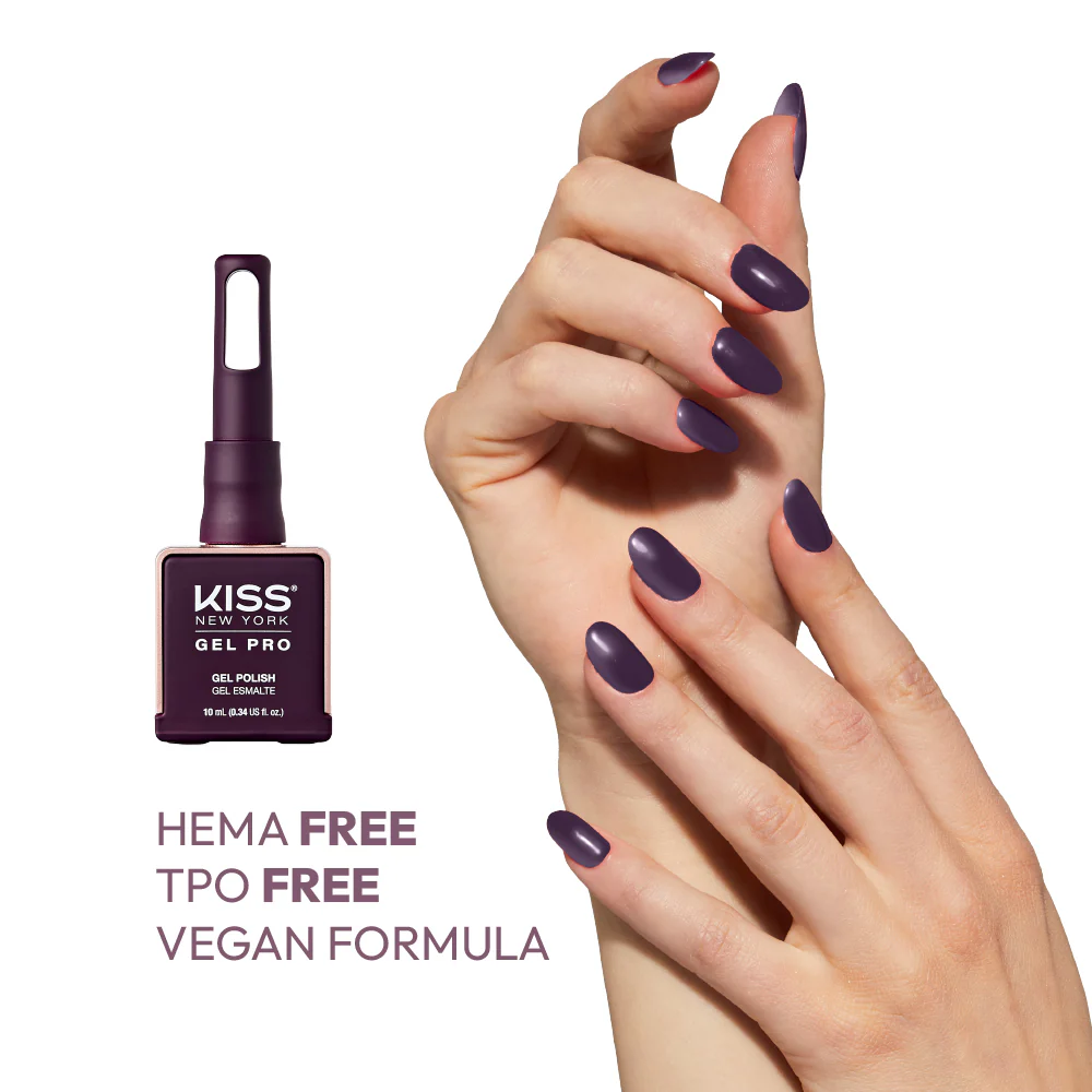 Kiss New York Gel Pro Nail Polish Core Colors - Plum Pudding - Image 2