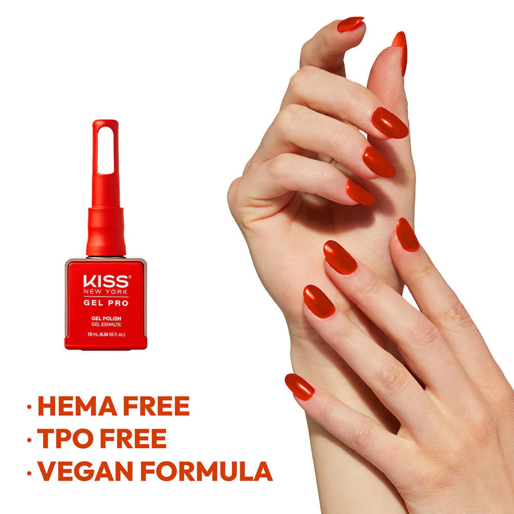 Kiss New York Gel Pro Nail Polish Core Colors - So Scarlet - Image 5