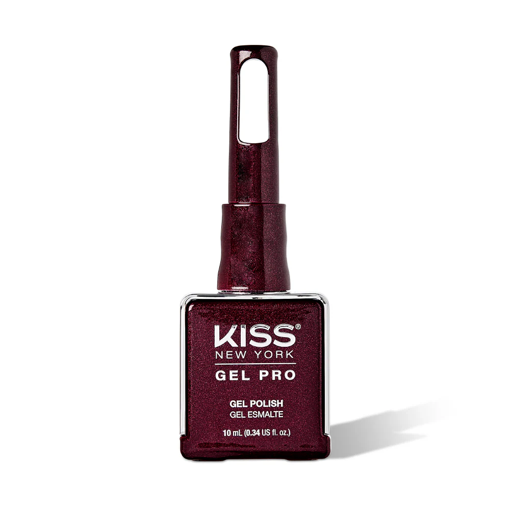 Kiss New York Gel Pro Nail Polish Core Colors - Sparkling Burgundy - Image 6