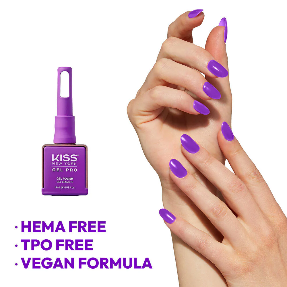Kiss New York Gel Pro Nail Polish Summer Colors - Purple Rain - Image 5