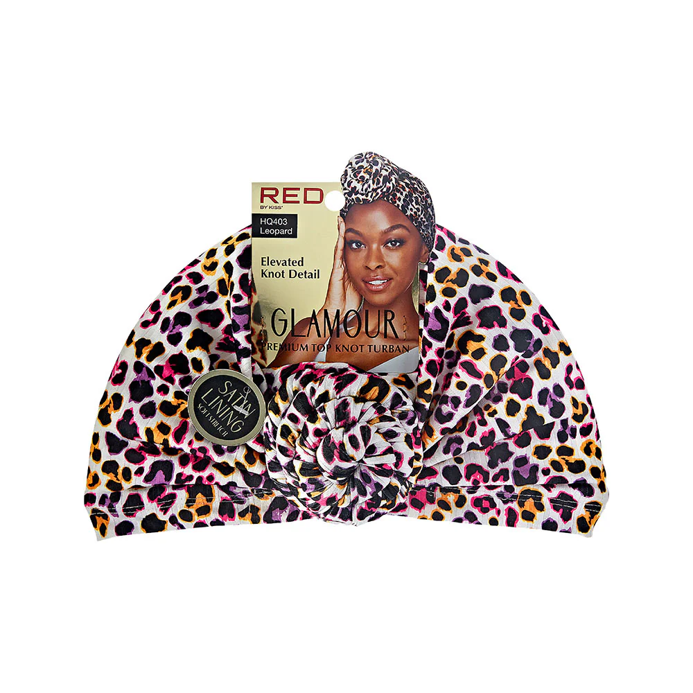 RED by KISS Glamour Premium Pre-Tied Top Knot Turban - Image 6