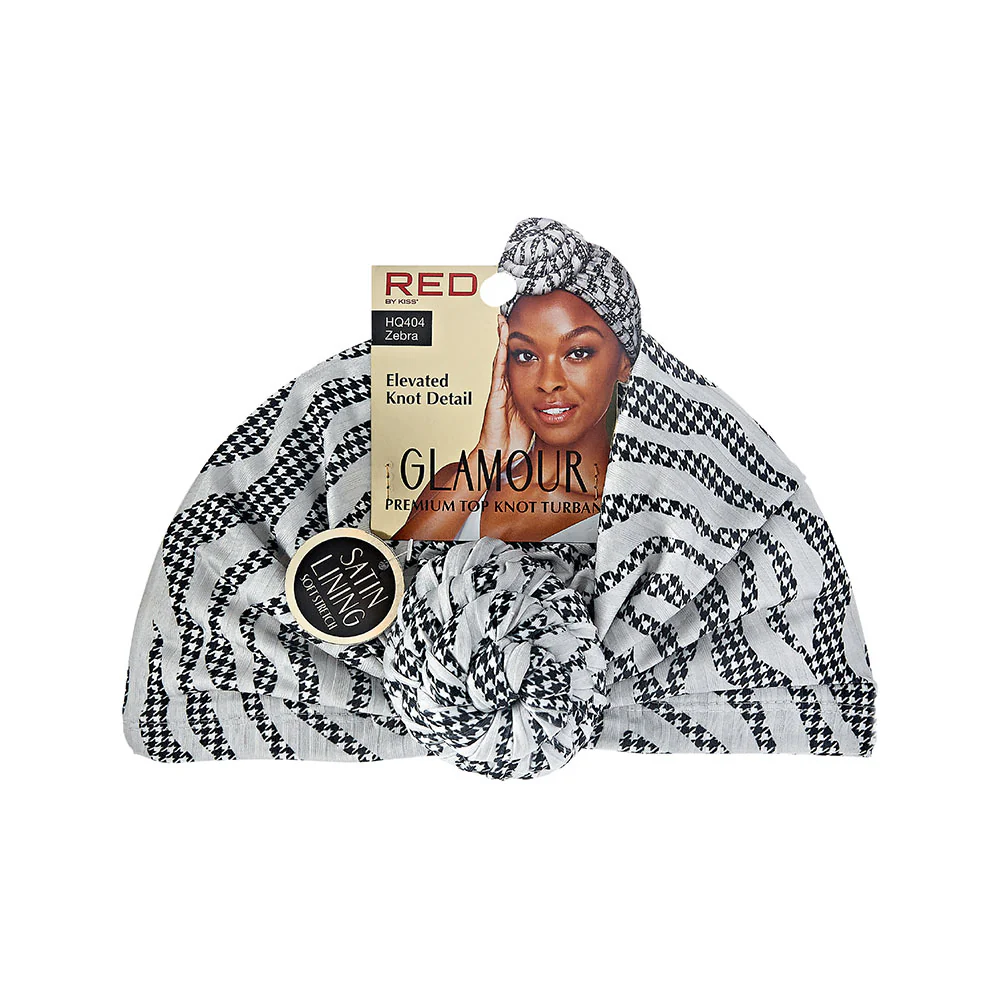 RED by KISS Glamour Premium Pre-Tied Top Knot Turban - Image 7