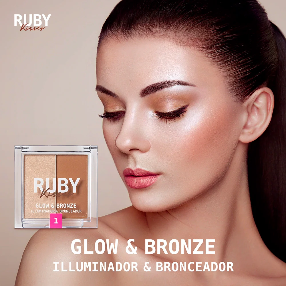 Ruby Kisses Glow & Bronze Highlighter Bronzer Duo - Image 5