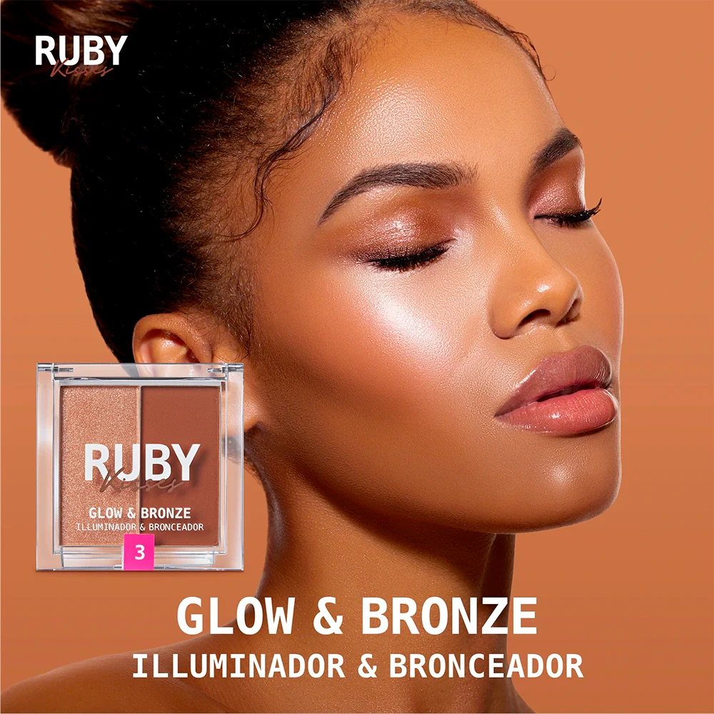 Ruby Kisses Glow & Bronze Highlighter Bronzer Duo - Image 7
