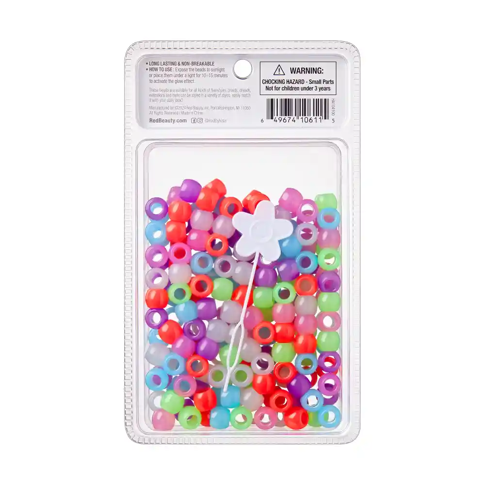 RED by KISS Glow In The Dark Hair Beads - Image 36