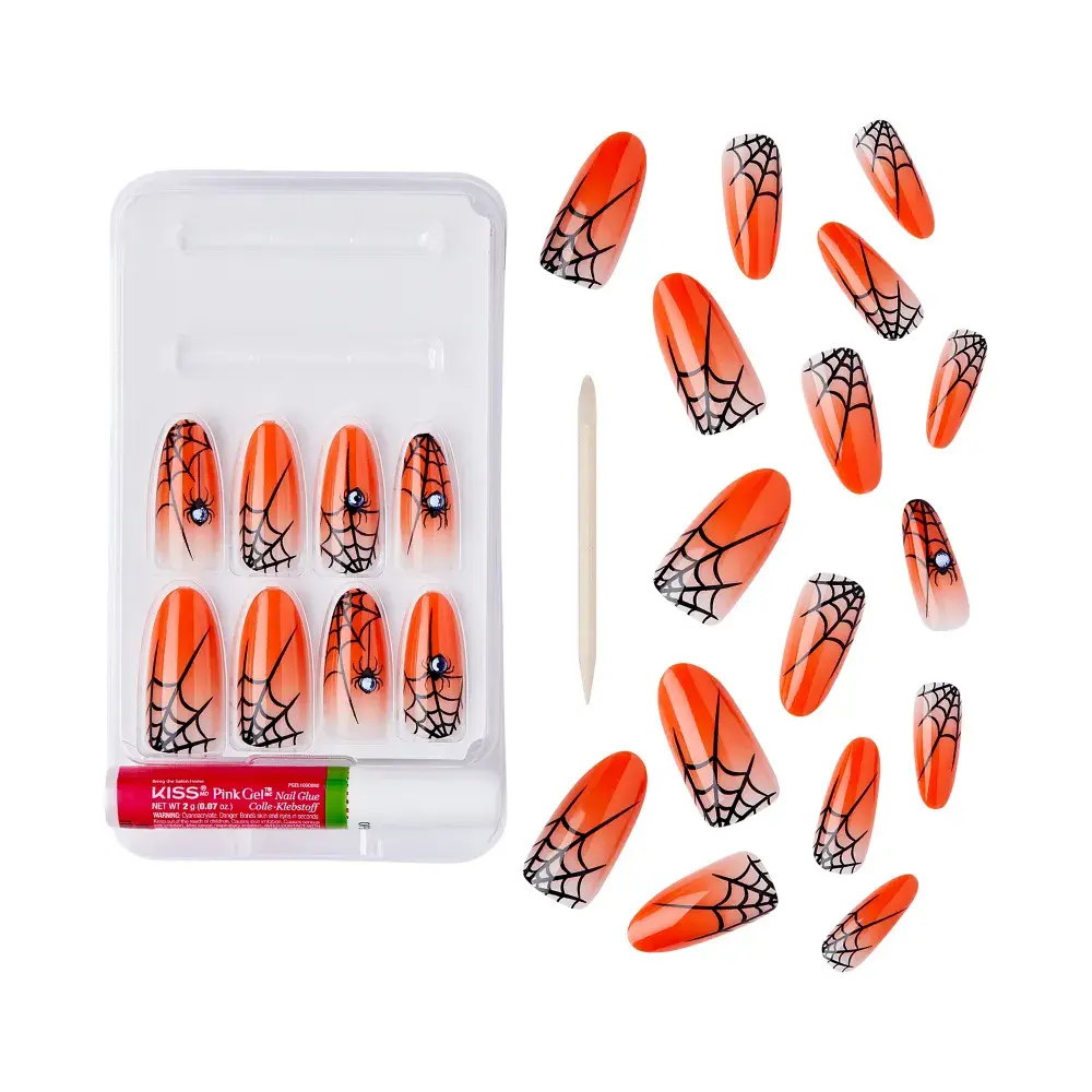 Gold Finger Glow In The Dark Halloween Glue-On Nails - Image 16
