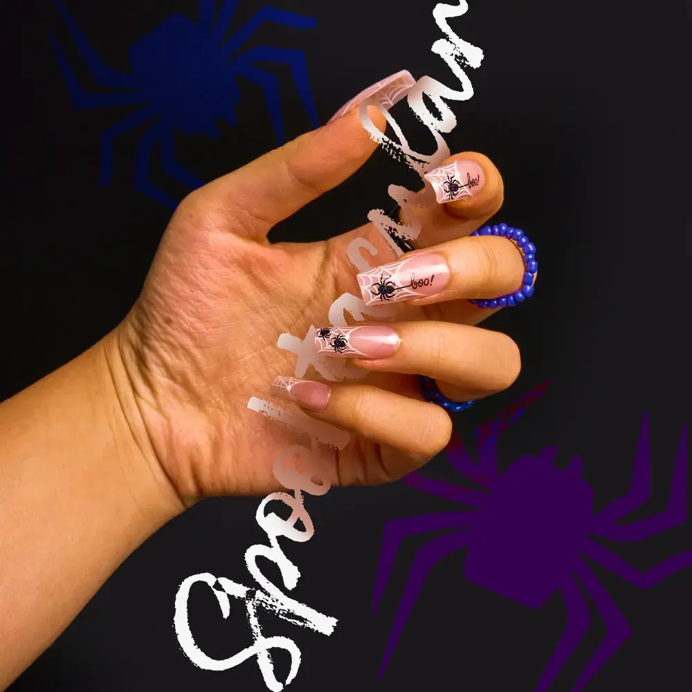 Gold Finger Glow In The Dark Halloween Glue-On Nails - Image 51