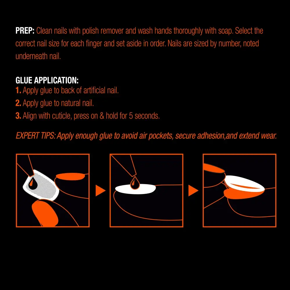 Gold Finger Glow In The Dark Halloween Glue-On Nails - Image 7
