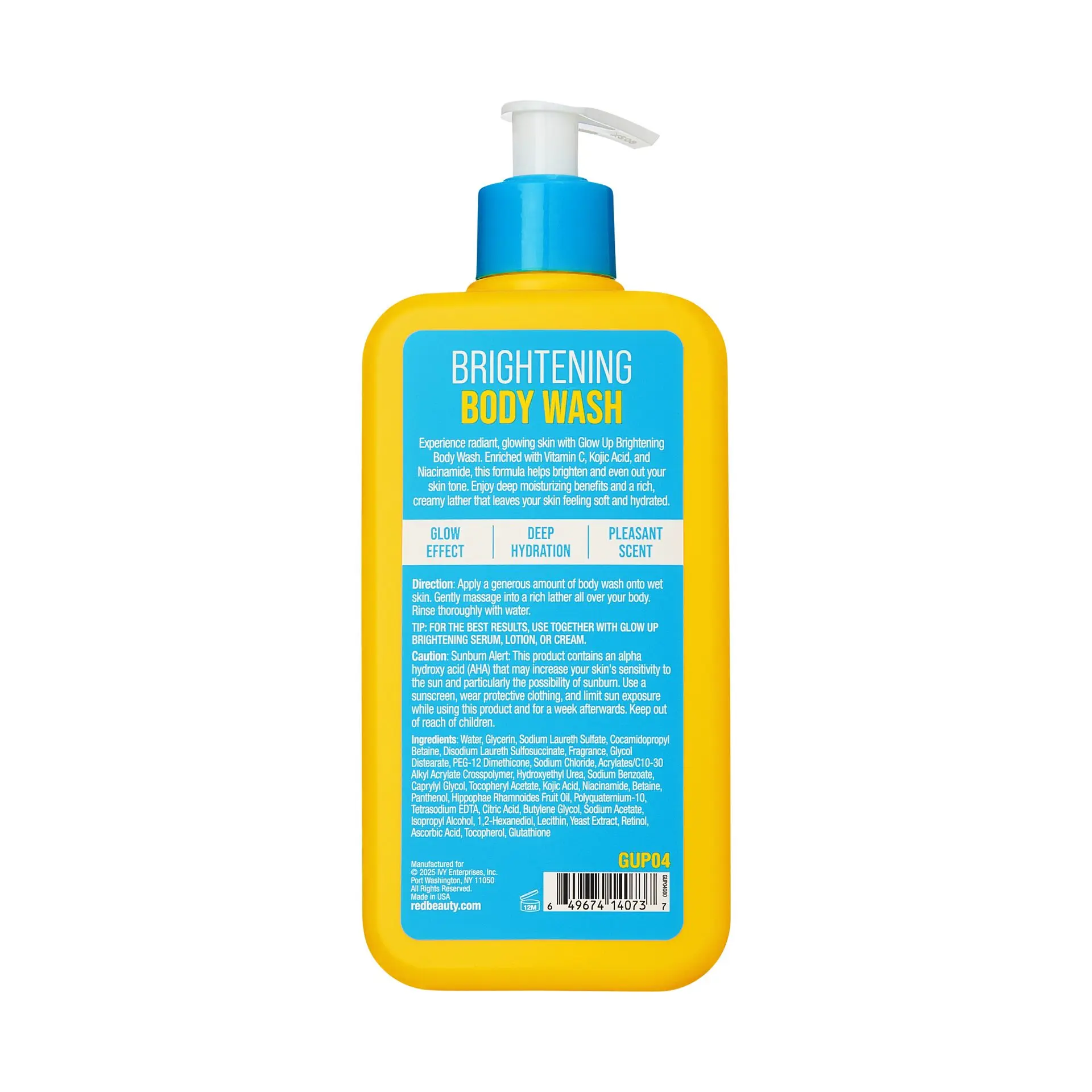 RED by KISS Glow Up Brightening Body Wash with Kojic Acid, Vitamin C & Niacinamide - Image 16