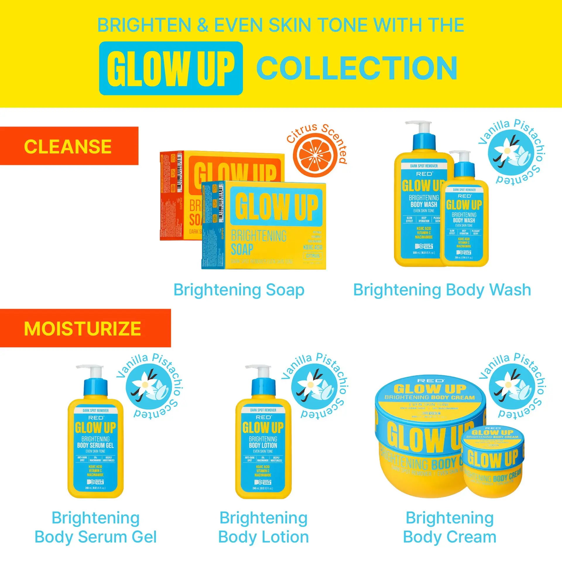 RED by KISS Glow Up Brightening Body Wash with Kojic Acid, Vitamin C & Niacinamide - Image 6