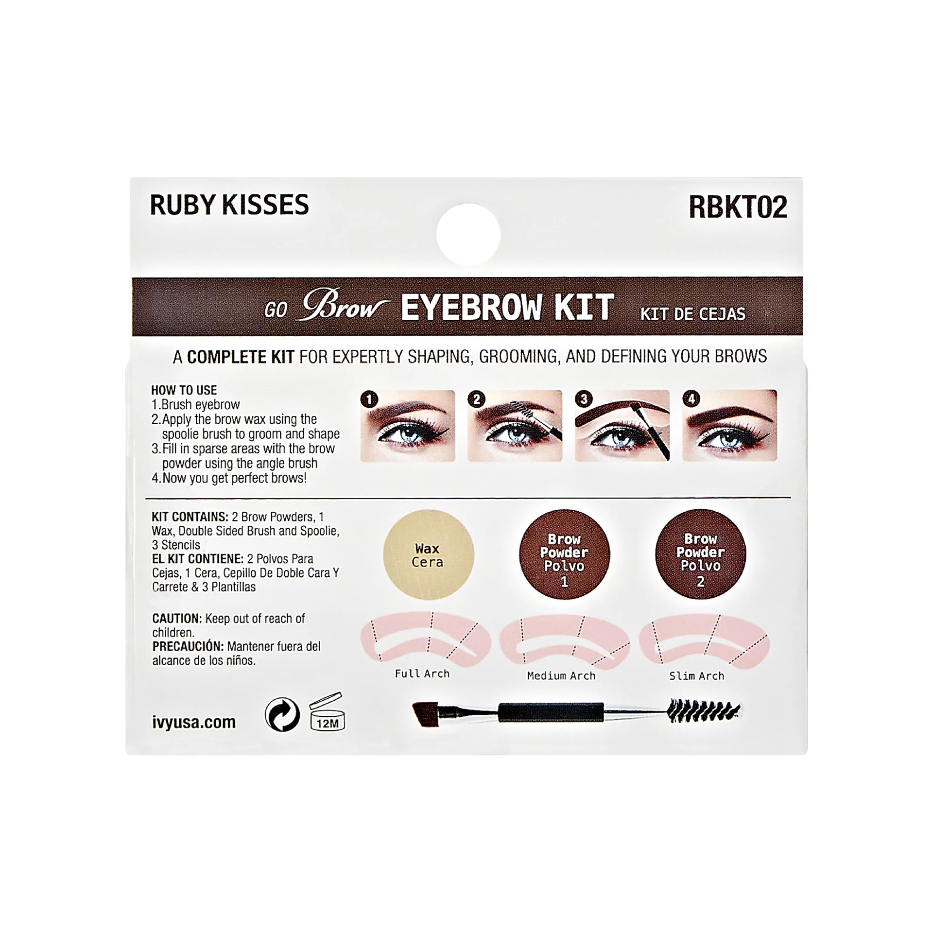 Ruby Kisses Go Brow Eyebrow Kit - Image 14