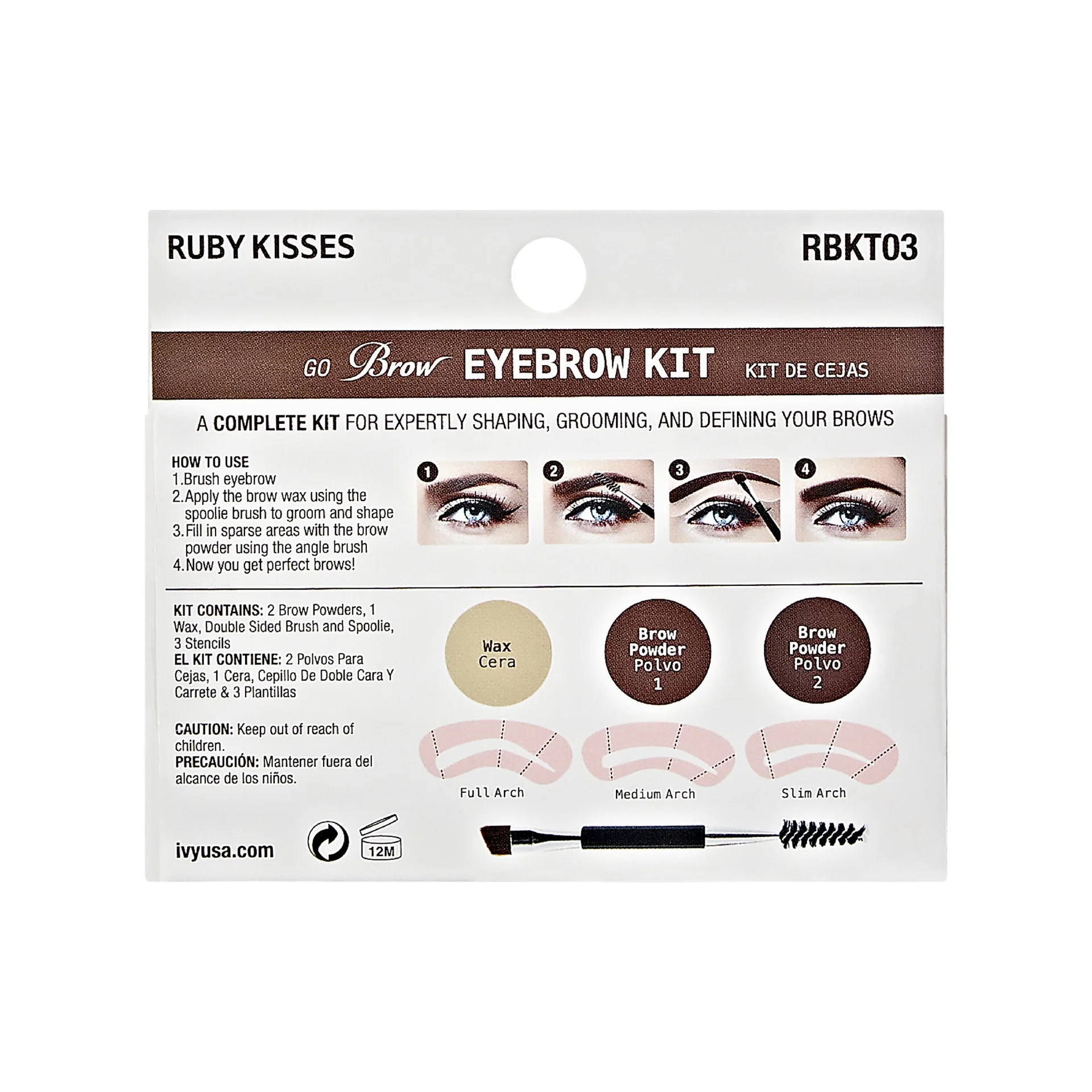 Ruby Kisses Go Brow Eyebrow Kit - Image 15