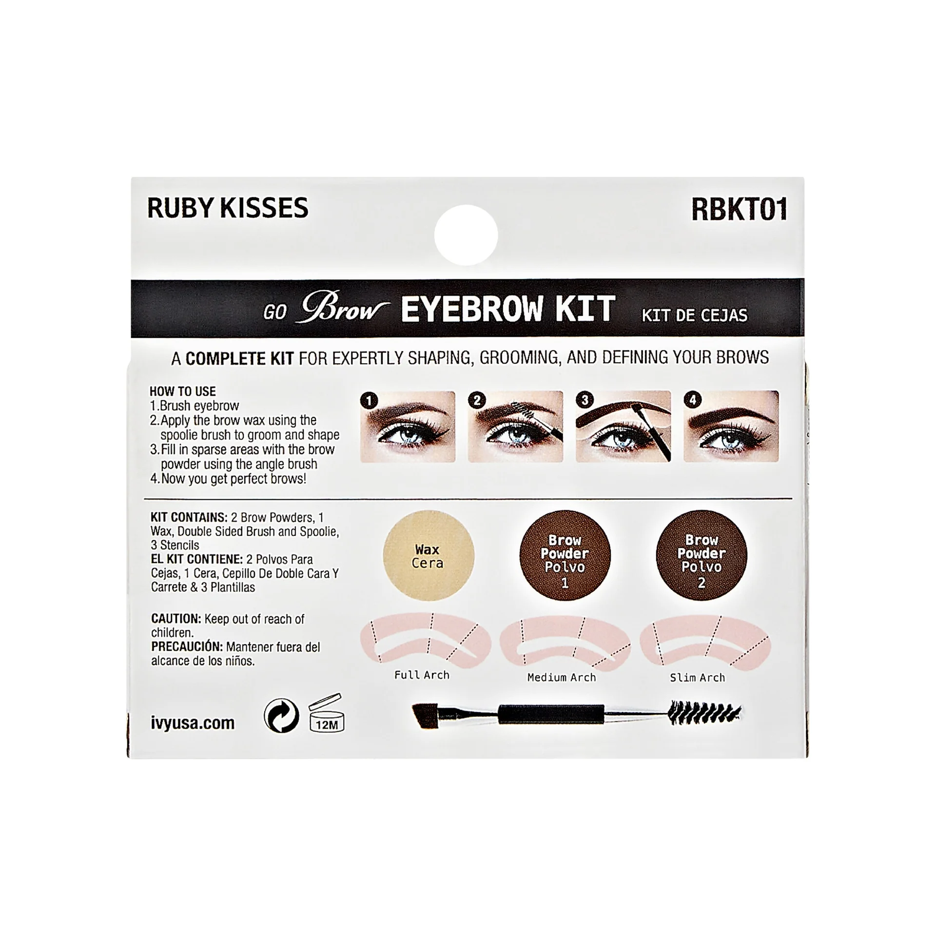 Ruby Kisses Go Brow Eyebrow Kit - Image 21