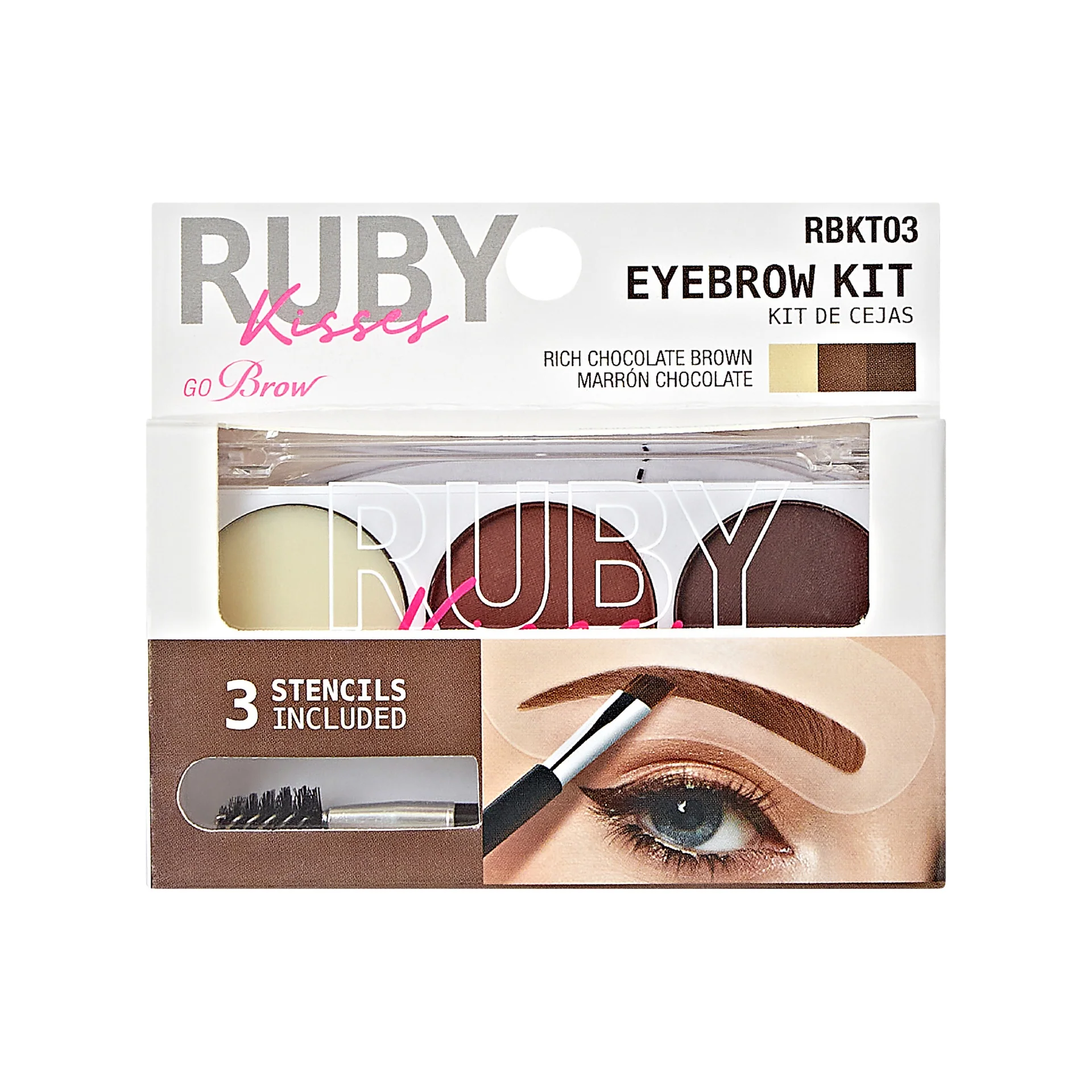 Ruby Kisses Go Brow Eyebrow Kit - Image 3