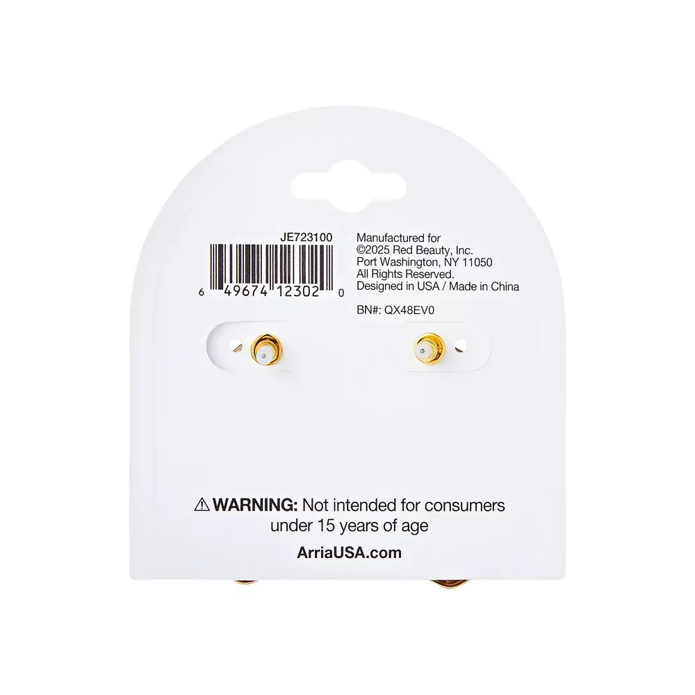 Arria Gold Knot Heart Oversized Earrings with Pincatch – 32.5×38mm - Image 3