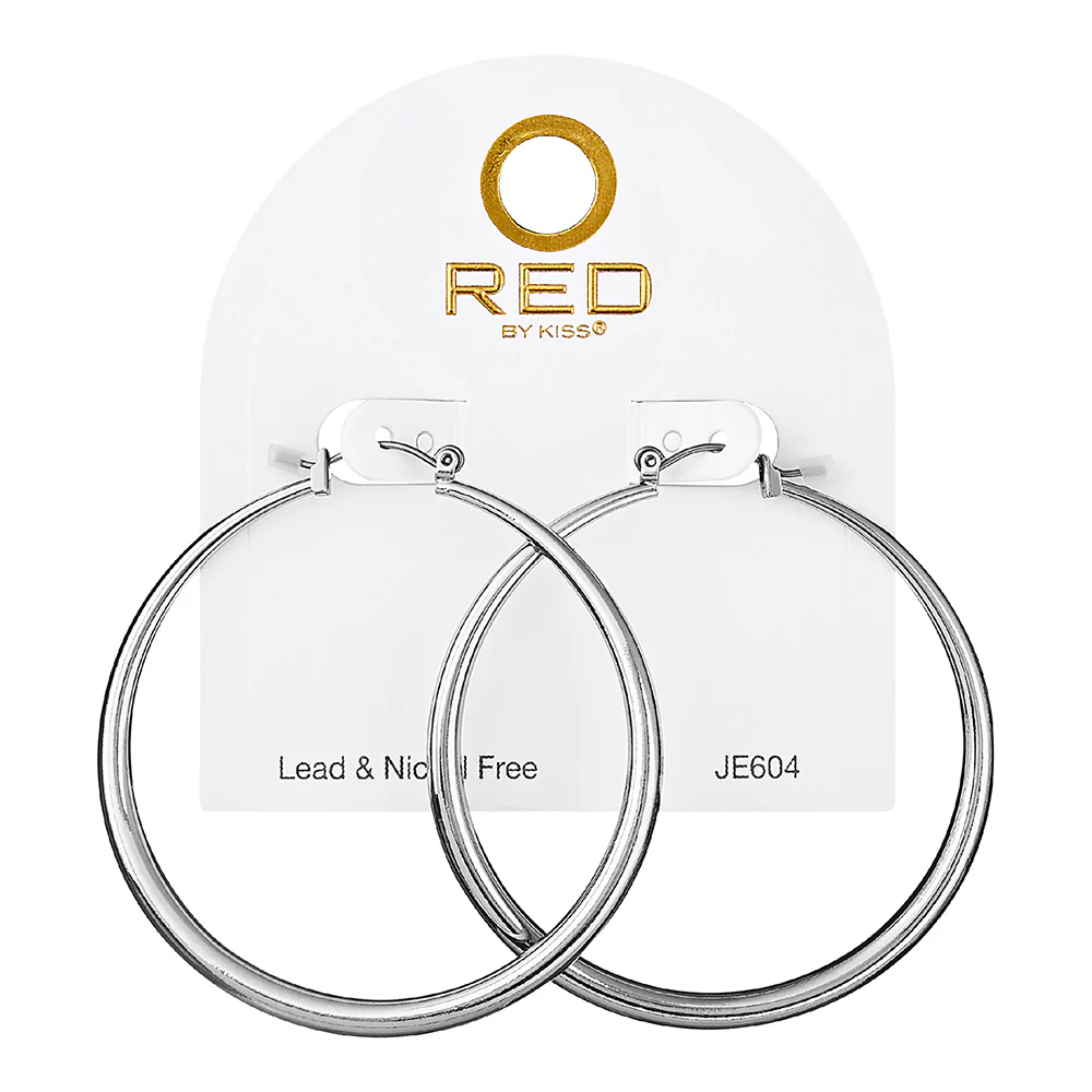 RED by KISS Gold / Silver Plated Hollow Hoop Earrings - Image 12