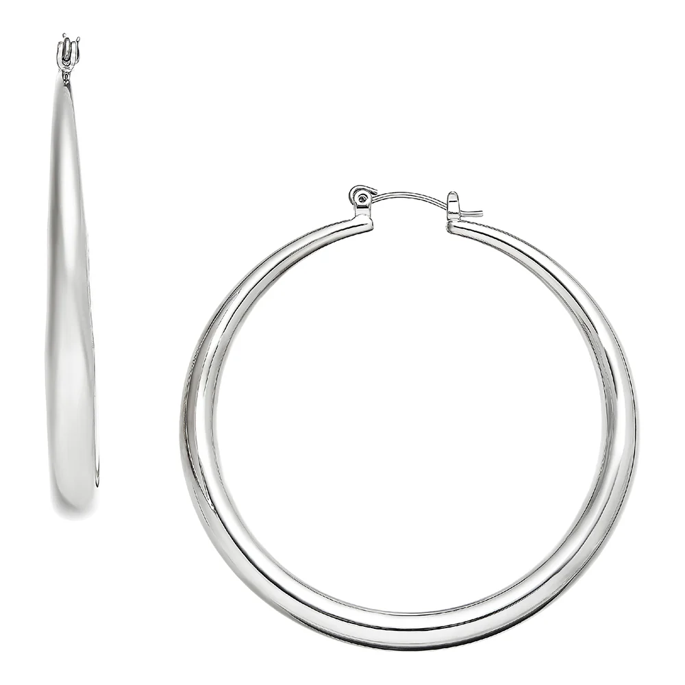 RED by KISS Gold / Silver Plated Hollow Hoop Earrings - Image 14