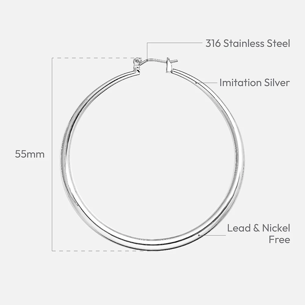 RED by KISS Gold / Silver Plated Hollow Hoop Earrings - Image 24