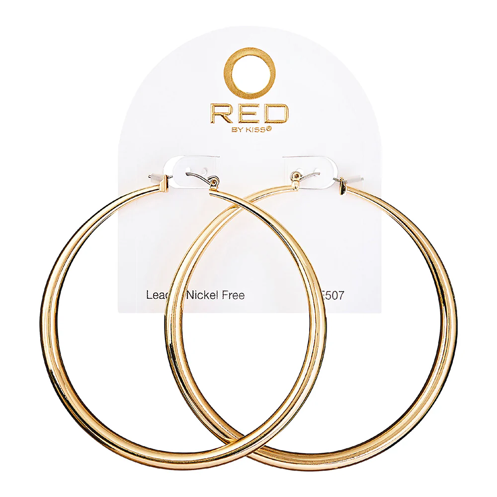 RED by KISS Gold / Silver Plated Hollow Hoop Earrings - Image 35