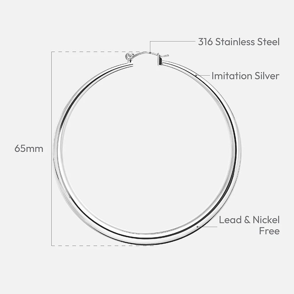 RED by KISS Gold / Silver Plated Hollow Hoop Earrings - Image 36