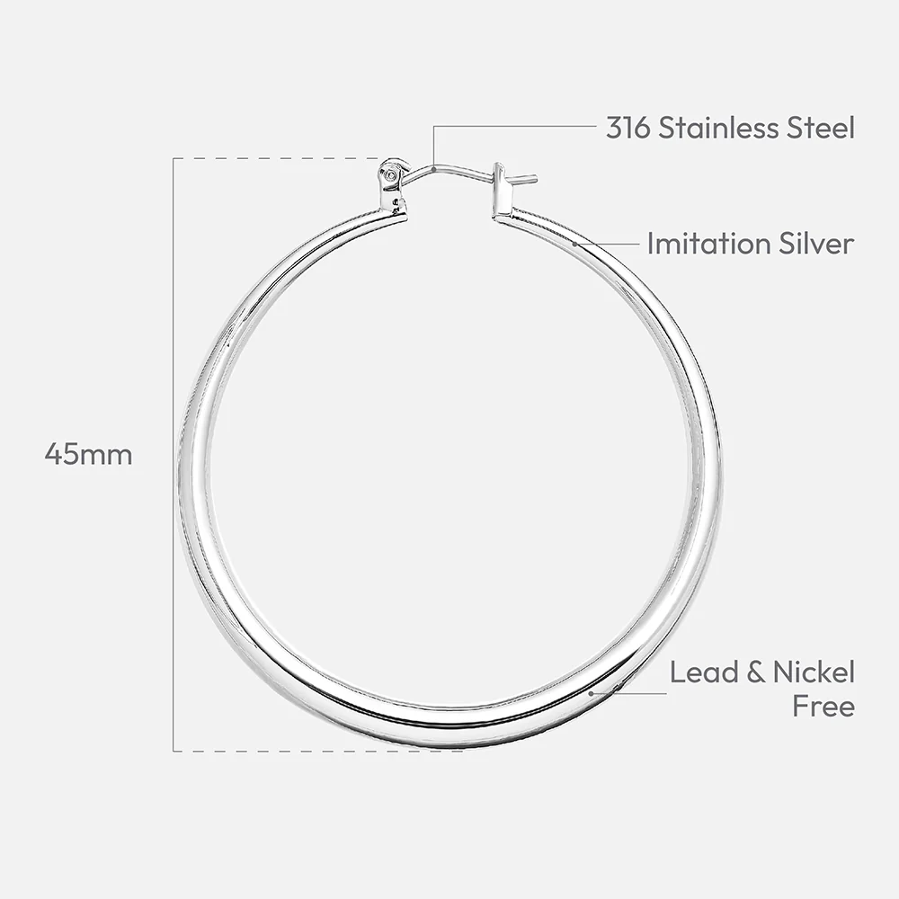 RED by KISS Gold / Silver Plated Hollow Hoop Earrings - Image 45